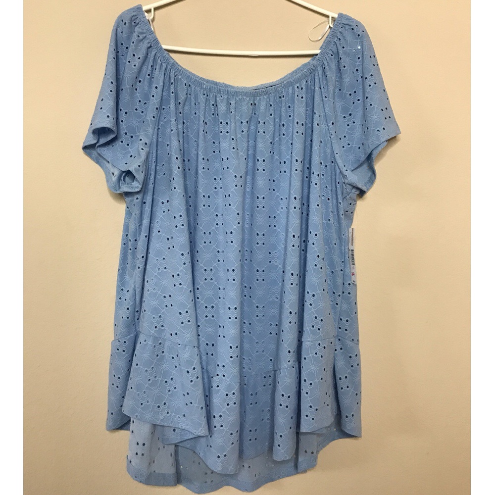 New Directions over the shoulder blouse Plus Sz 3x